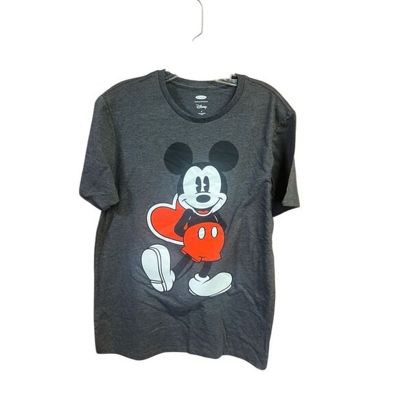 Disney Mickey Mouse  Tee Shirt Sz M charcoal NWOT - Picture 1 of 6